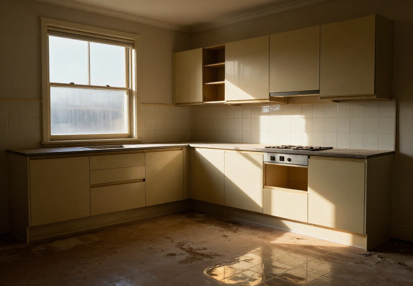 Dry and operational commercial space in Newport after restoration